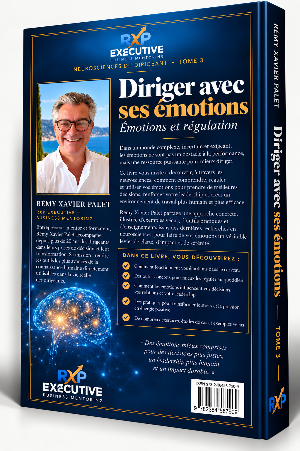 Quatrième de couverture 3D — Diriger avec ses émotions — Tome 3