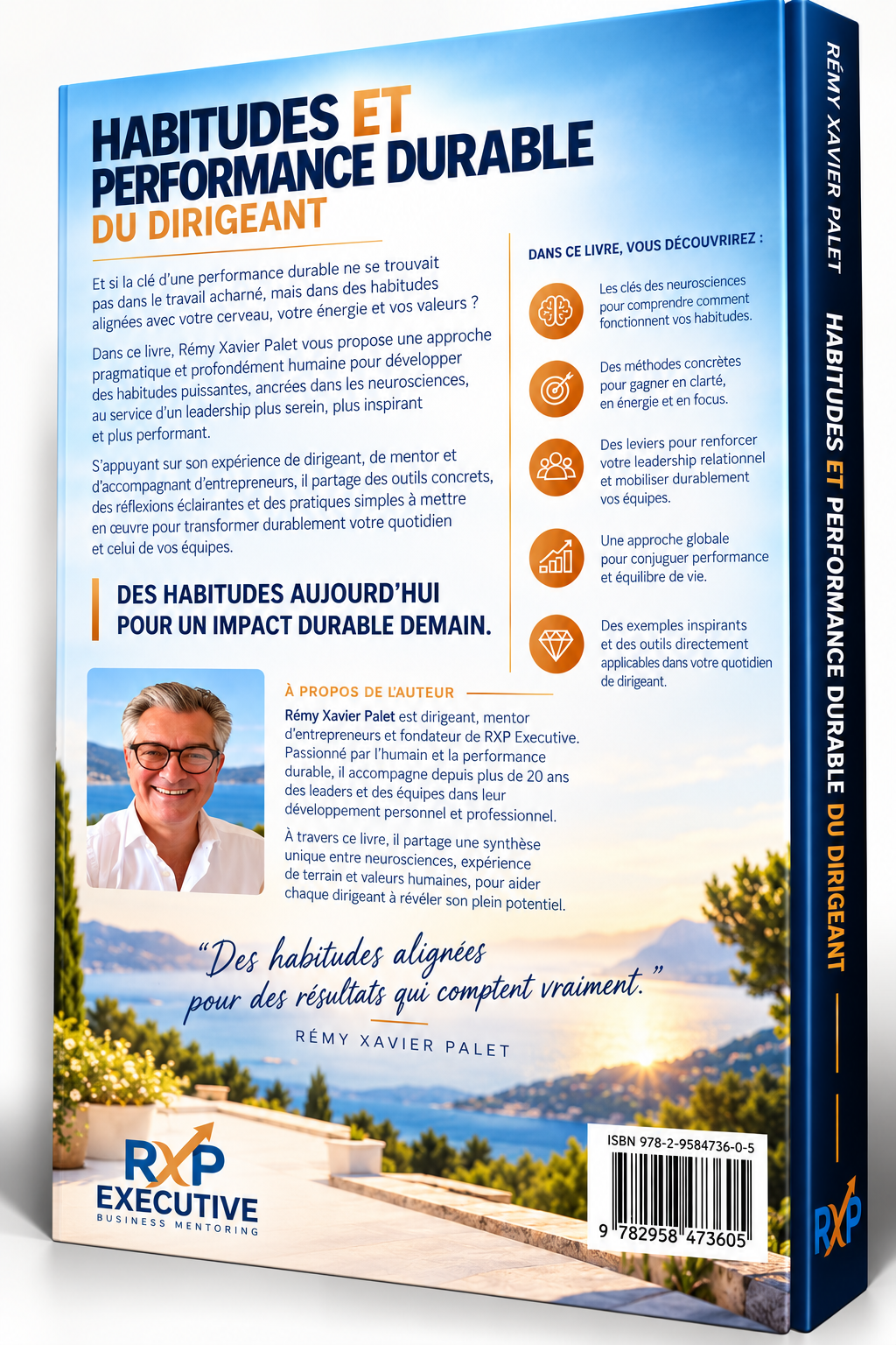 Quatrième de couverture 3D — Habitudes et performance durable du dirigeant — Tome 7