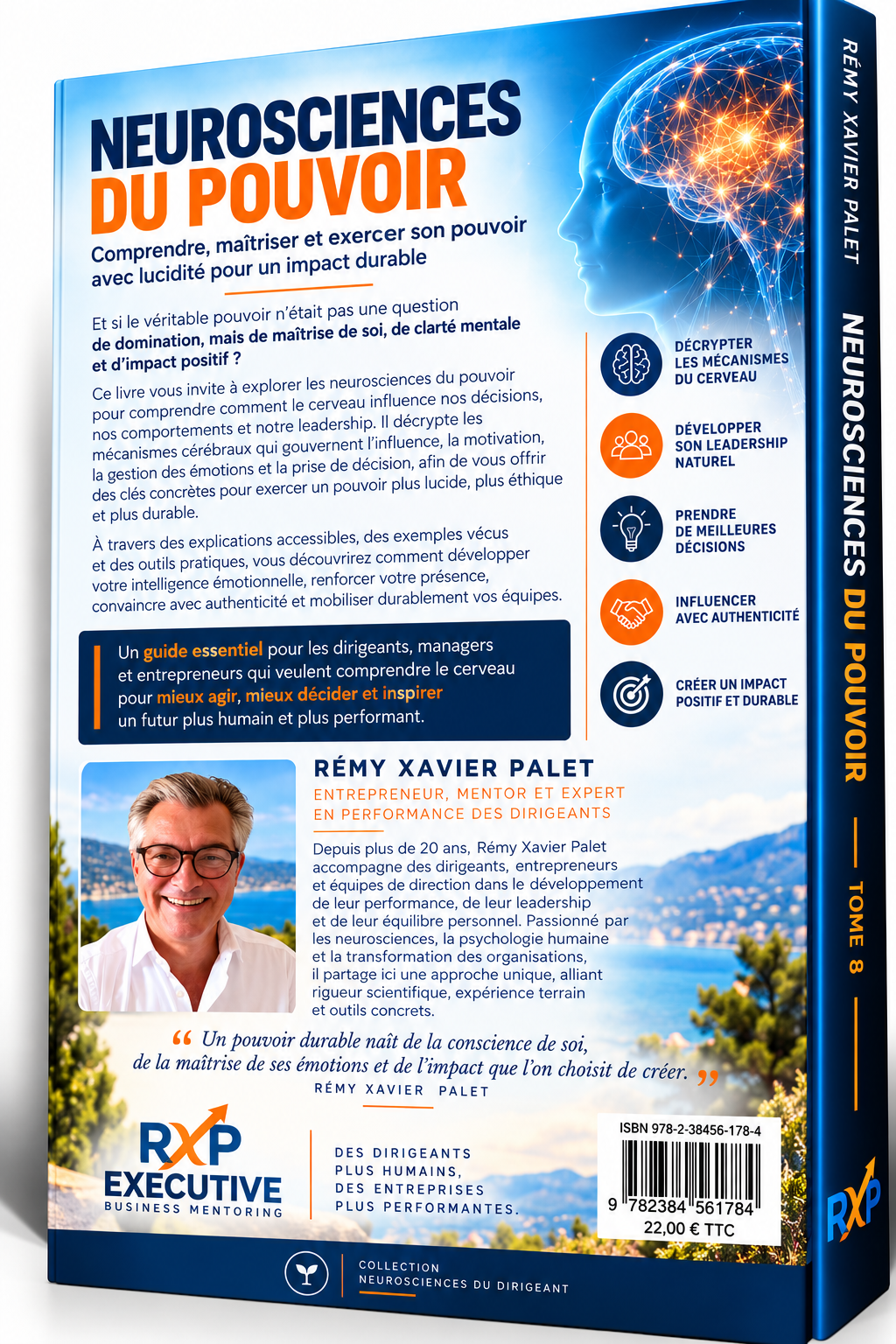 Quatrième de couverture 3D — Neurosciences du pouvoir — Tome 11