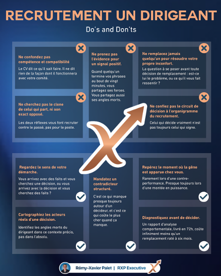 Recrutement d’un dirigeant — Do’s & Don’ts